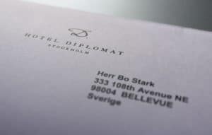 Kvitto från Hotel Diplomat
